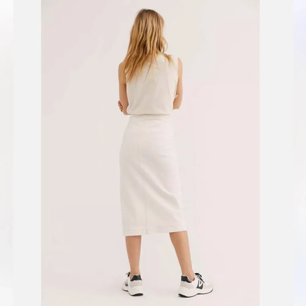 Free People Women's Jasmine Button Midi Skirt size 2
